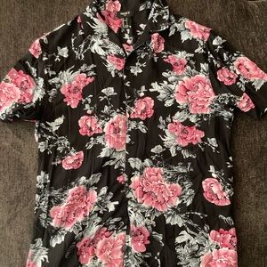 COPY - Black with Roses men’s top , size S New!